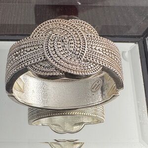 Elegant Silver Braided Women's Bracelet